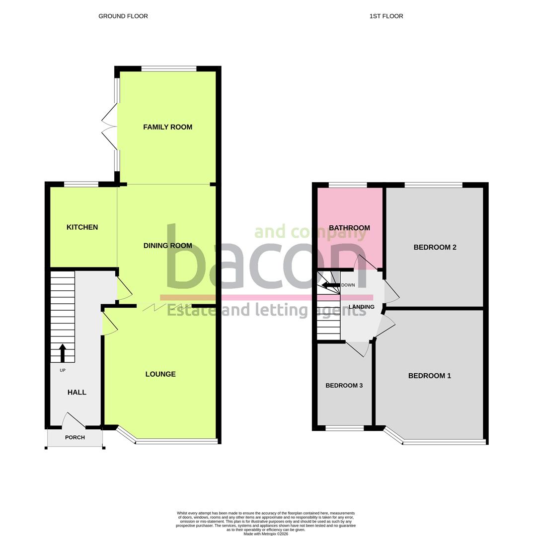 Floor Plan | House - Mid Terrace | Cranleigh Road, Tarring, Worthing | Sold - Subject to Contract